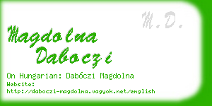 magdolna daboczi business card